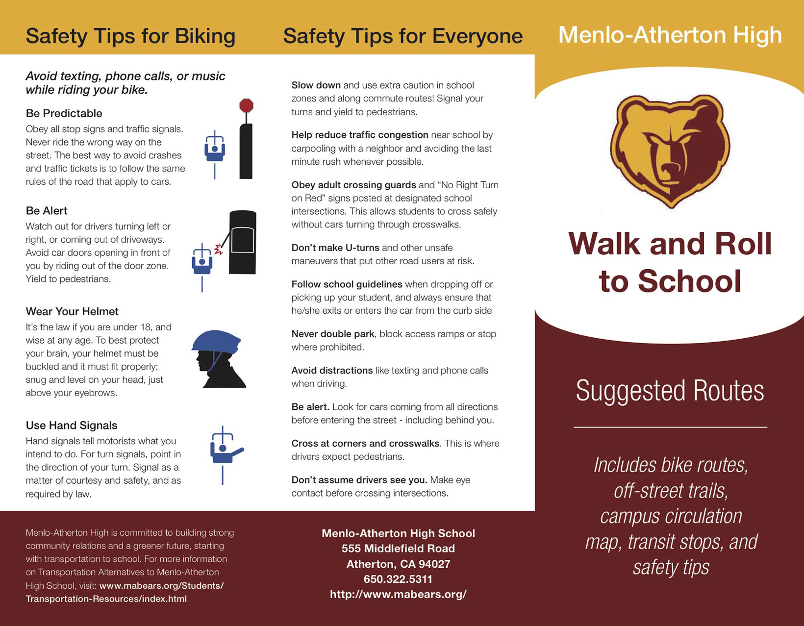 Safe Routes MAP Menlo-Atherton