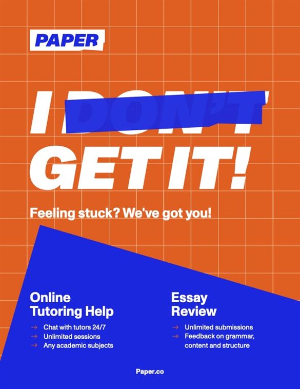 PAPER, Online Tutoring Flyer